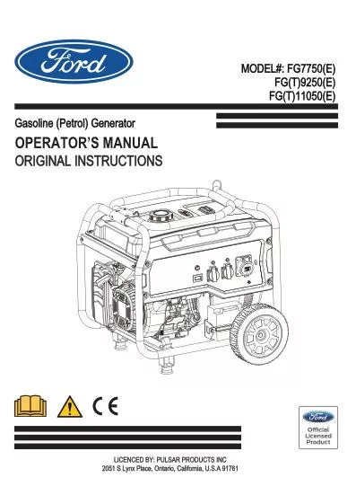 Gebrauchsanweisung - Ford FG4500iSR