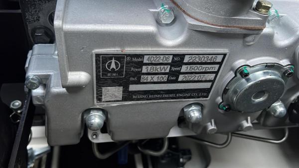 Perkins 22kVA Generator – Side view of the diesel engine with technical details